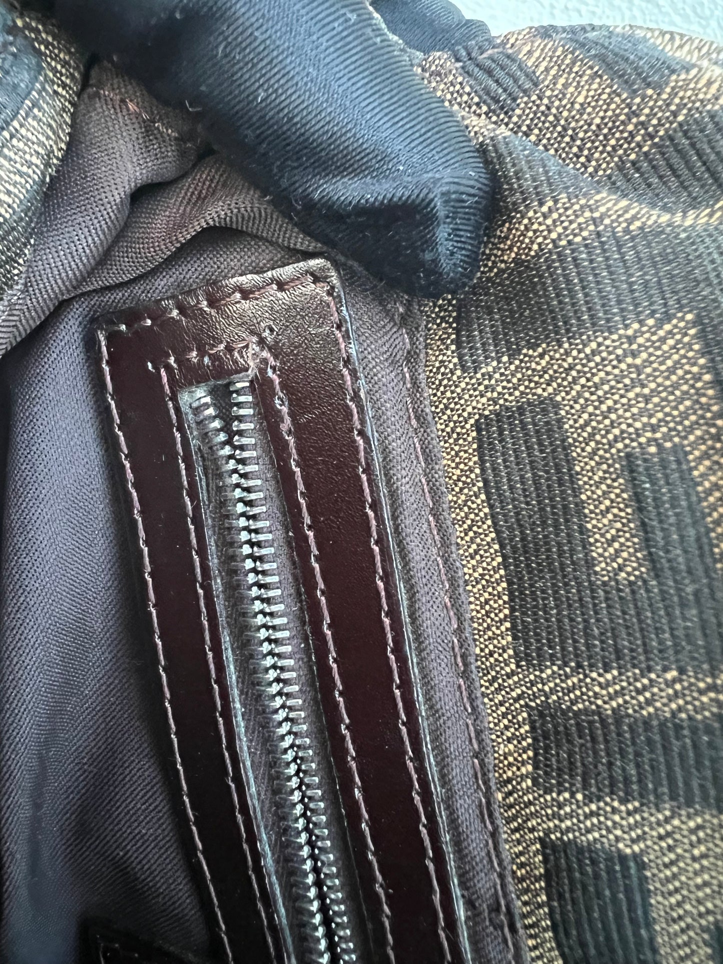 Pre-loved Fendi Vintage Zucca Baguette Handbag