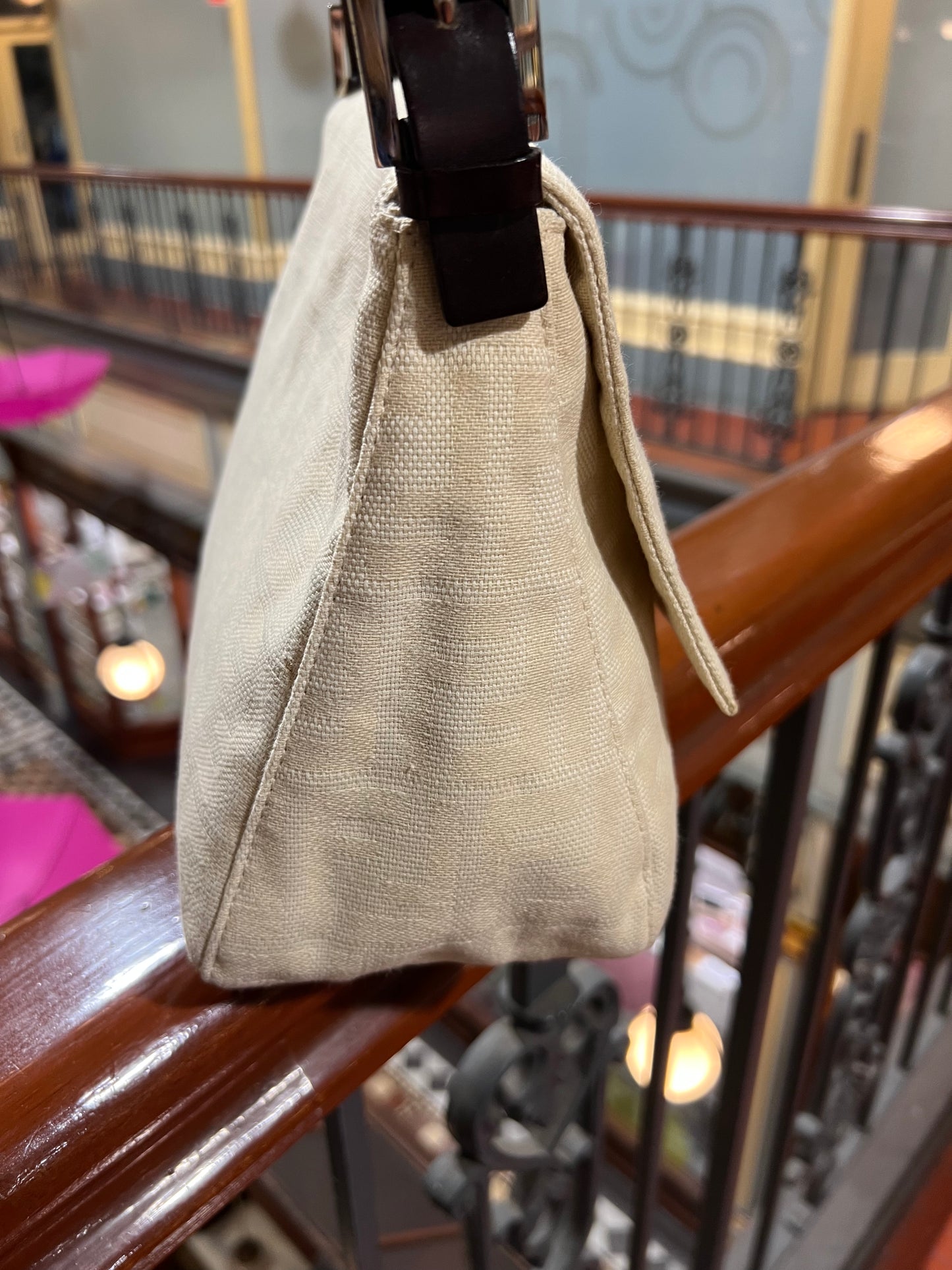 Pre-loved Fendi Vintage Zucca Mamma Baguette Handbag