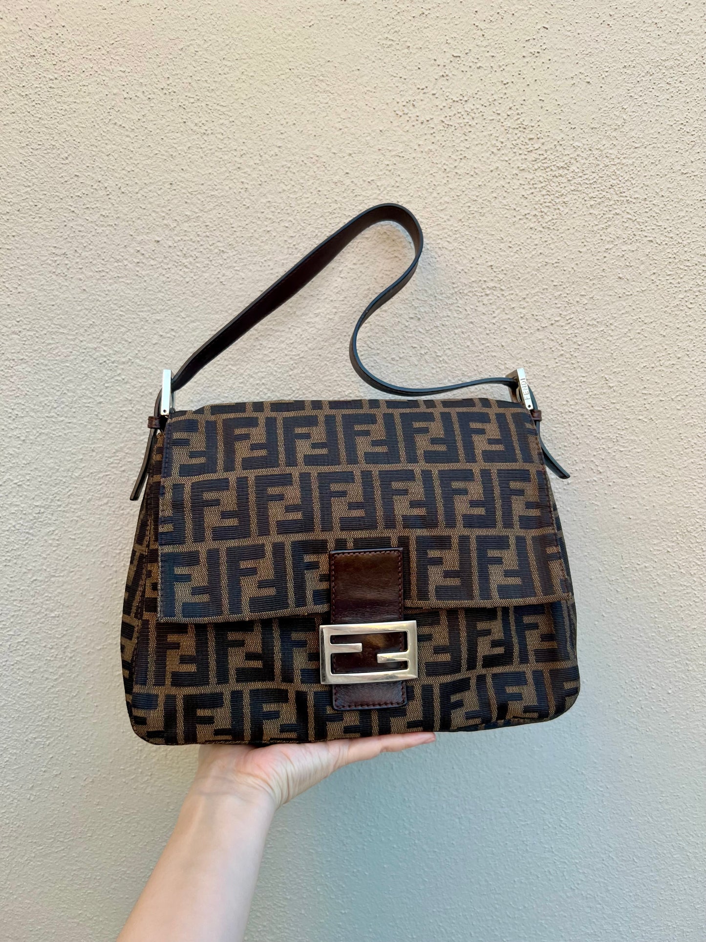 Pre-loved Fendi Vintage Zucca Mamma Handbag