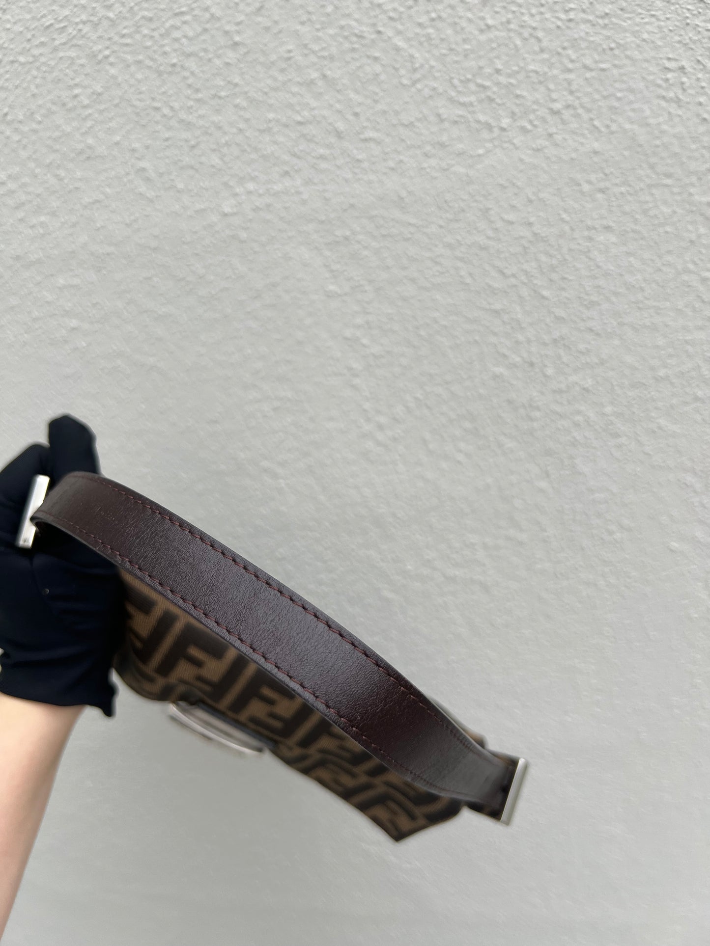 Pre-loved Fendi Vintage Zucca Baguette Handbag