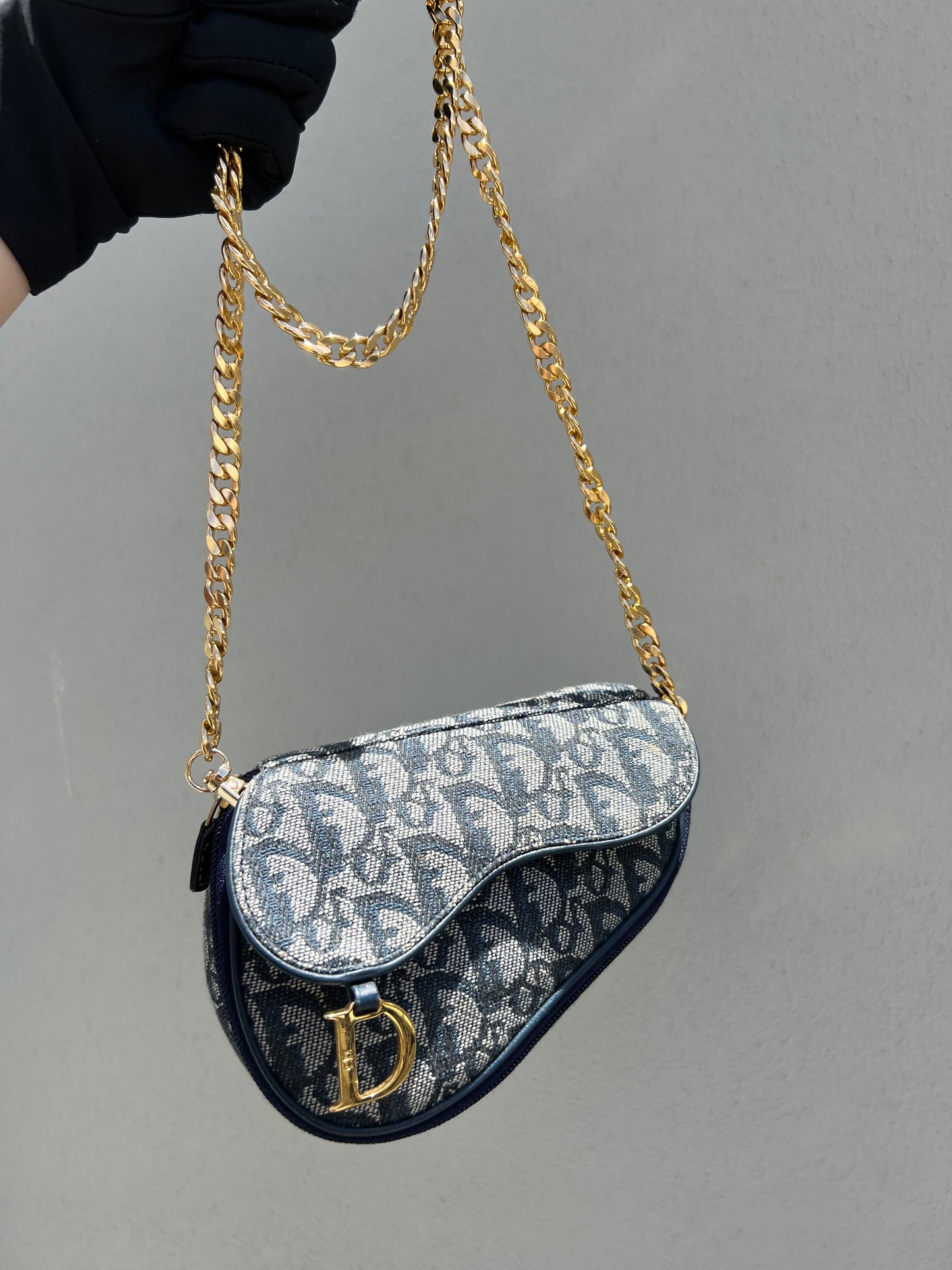 Pre-loved Christian Dior Saddle Pouch Trotter Handbag