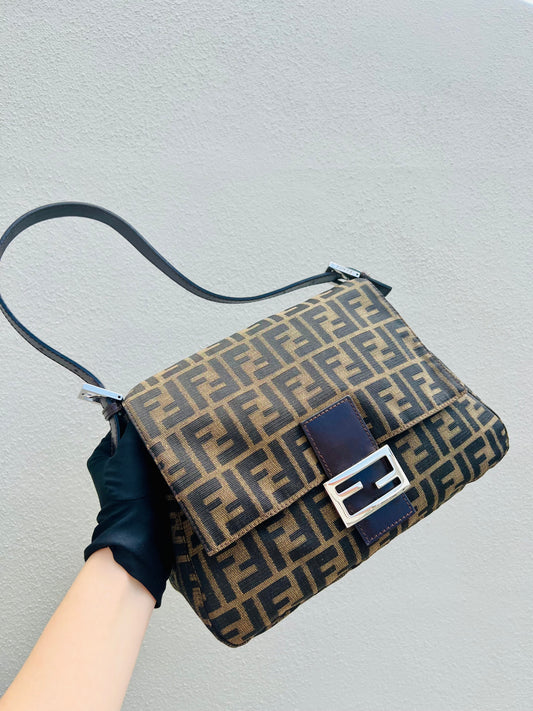 Pre-loved Fendi Vintage Zucca Mamma Handbag