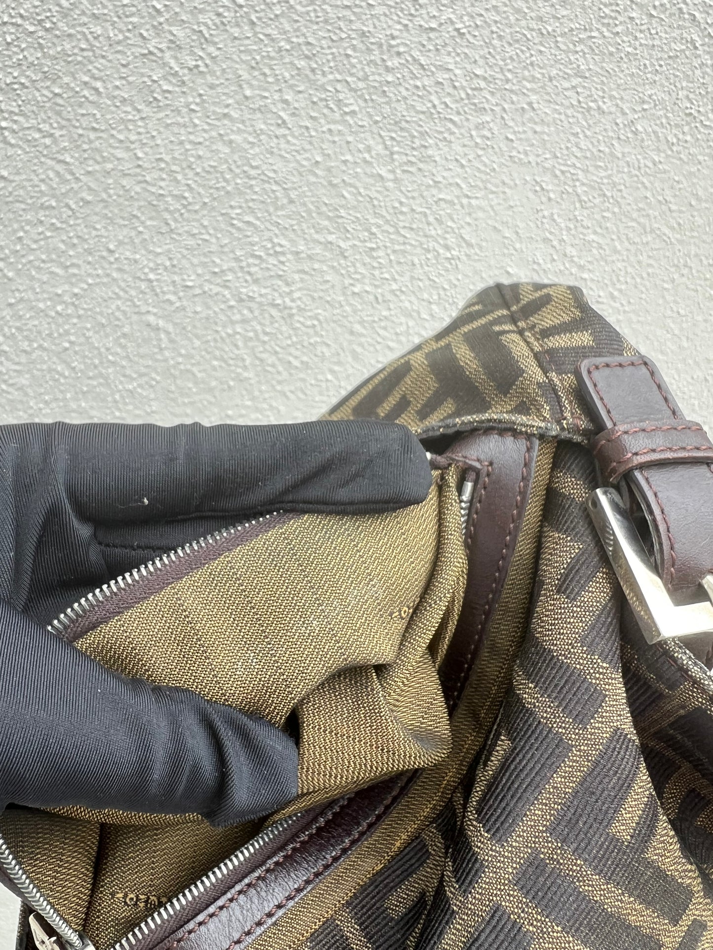 Pre-loved Fendi Vintage Zucca Baguette Handbag