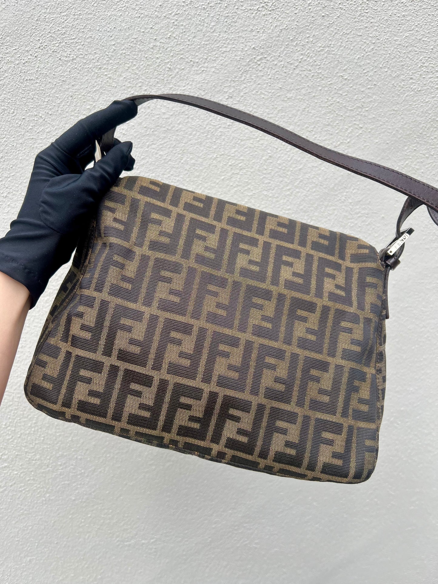 Pre-loved Fendi Vintage Zucca Mamma Handbag