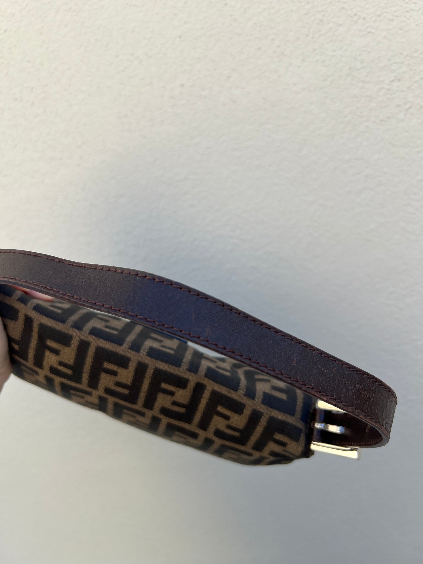 Pre-loved Fendi Vintage Zucca Baguette Handbag