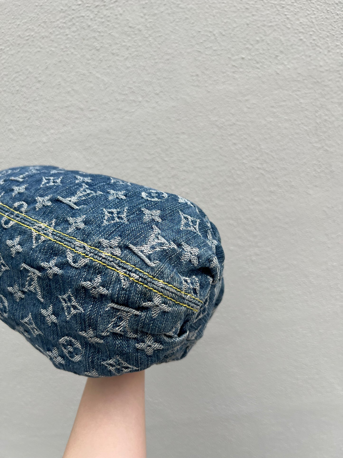 Pre-loved Louis Vuitton Vintage Monogram Denim Pleaty Handbag