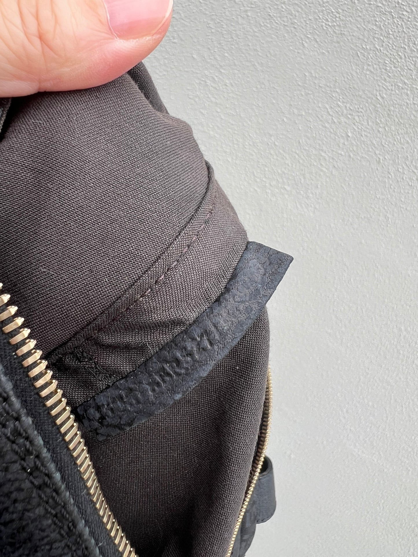 Pre-loved Fendi Baguette Mulitpocket Black Canvas and Leather Shoulder Bag