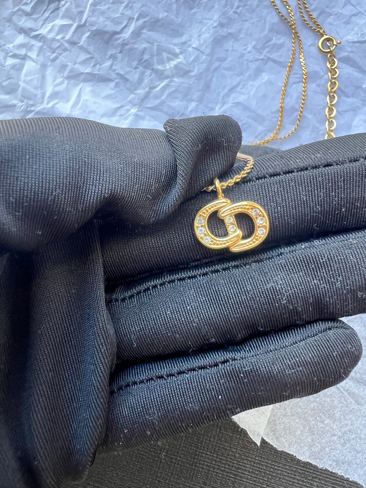 Pre-loved Christian Dior Vintage Crystal-embellished Necklace