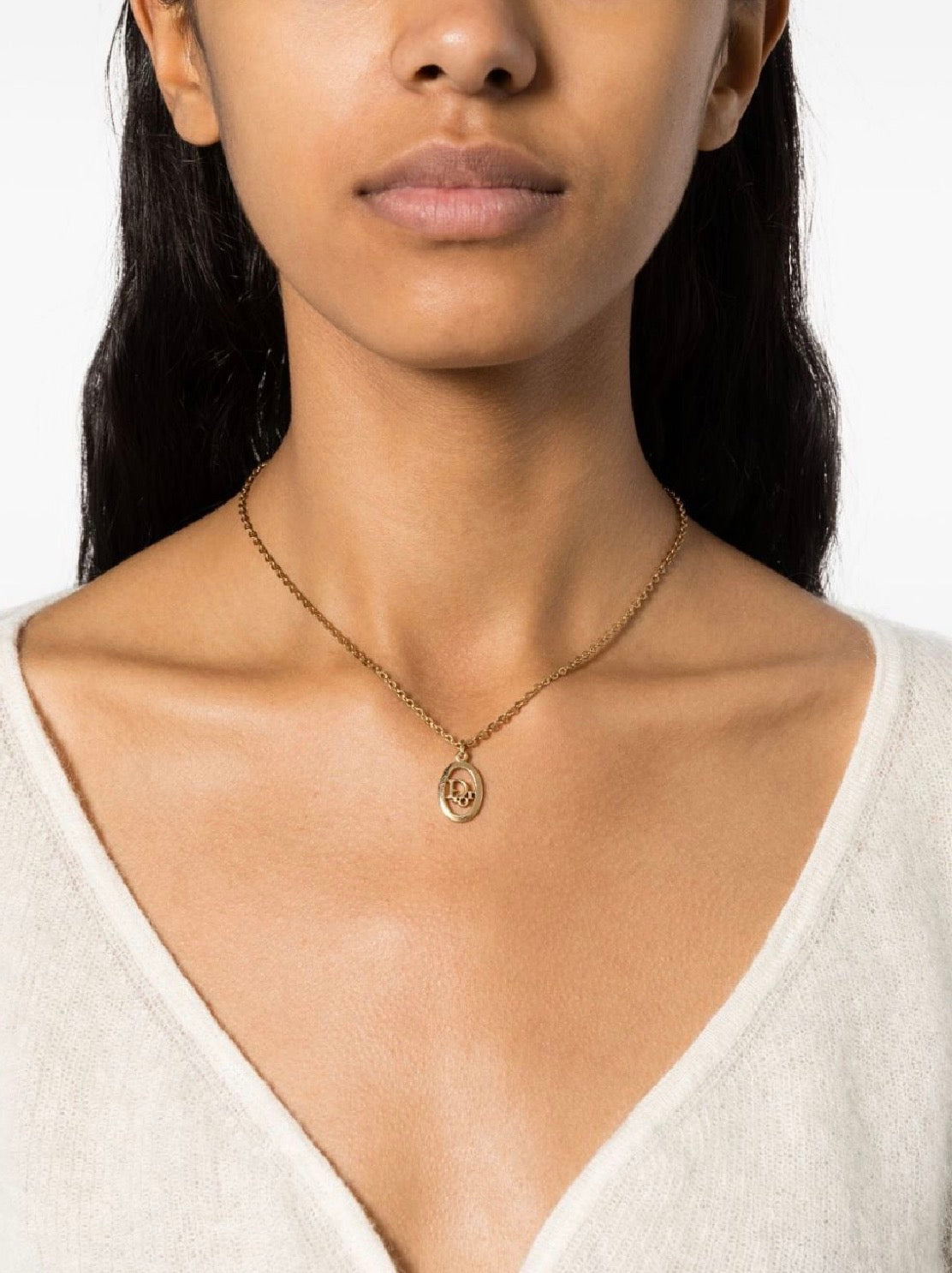 Pre-loved Vintage Christian Dior Logo Necklace