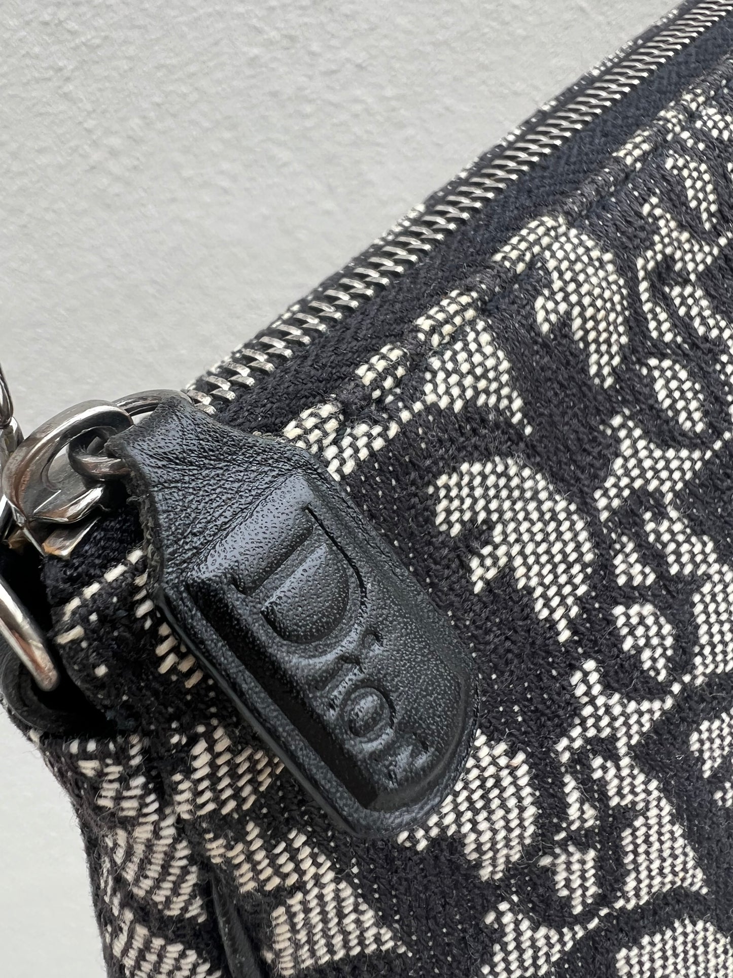 Pre-loved Dior Vintage Monogram Oblique Canvas Mini  Saddle Bag