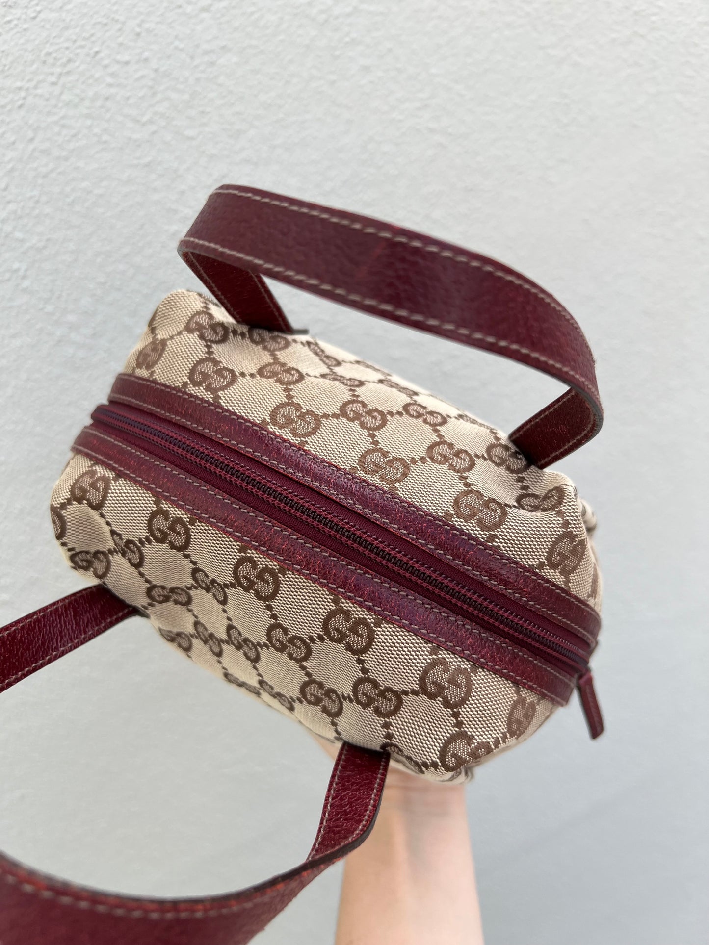Pre-loved Gucci Y2K GG Canvas Balthus Tofu Bag handbag