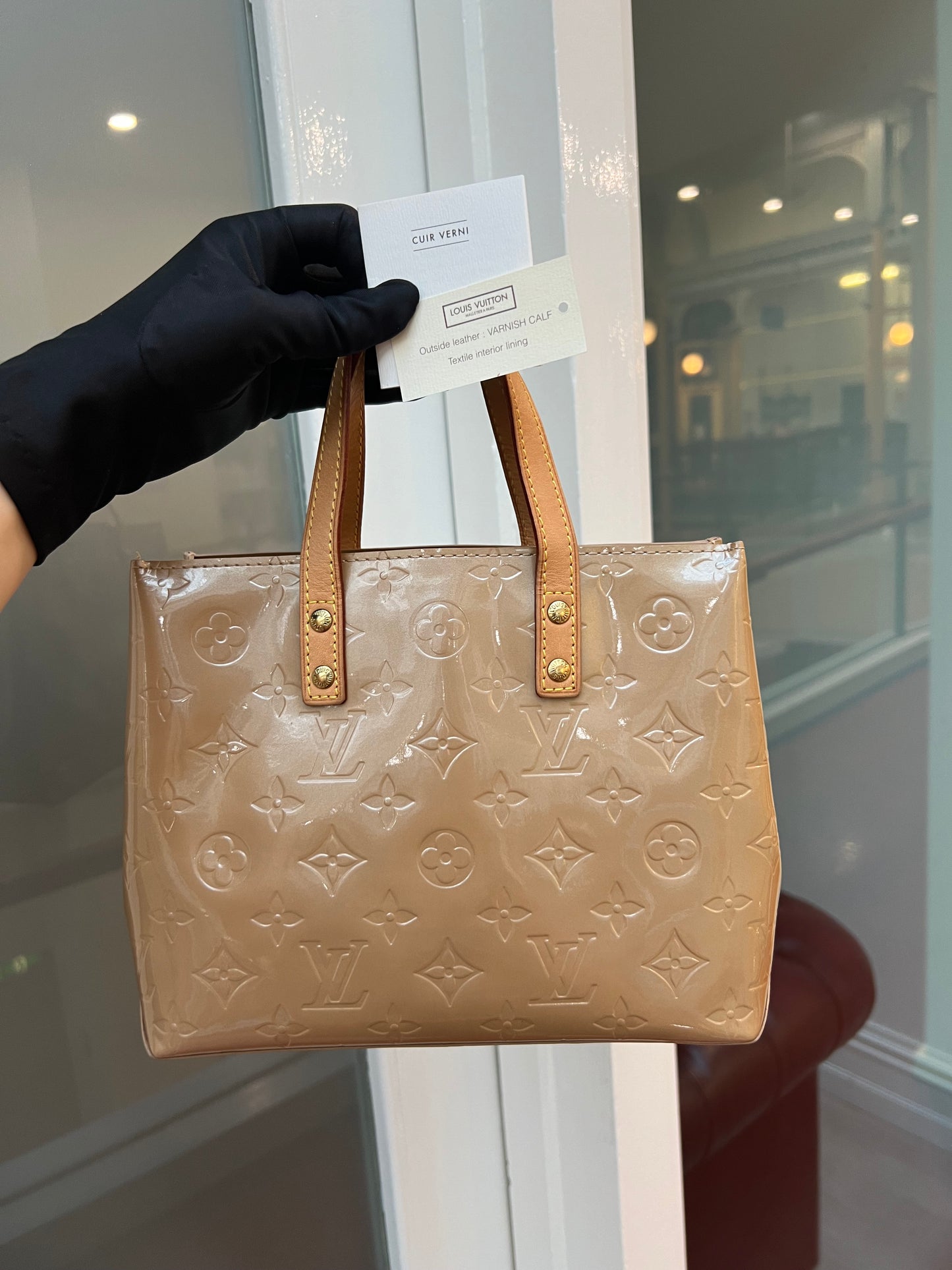 Pre-loved Louis Vuitton Reade PM Champagne Tote Bag 2006