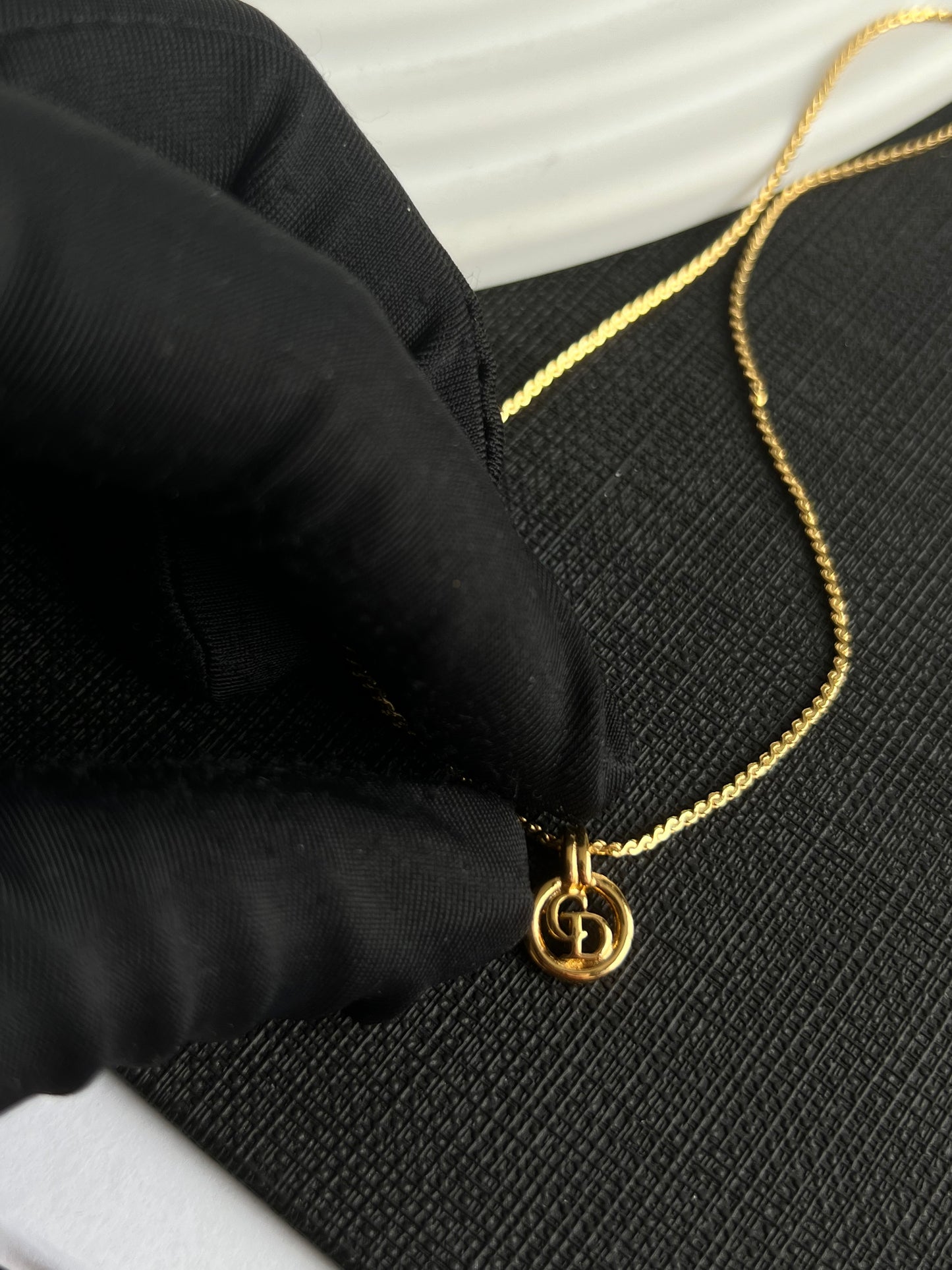 Pre-loved Christian Dior Vintage Logo-pendant Chain Necklace