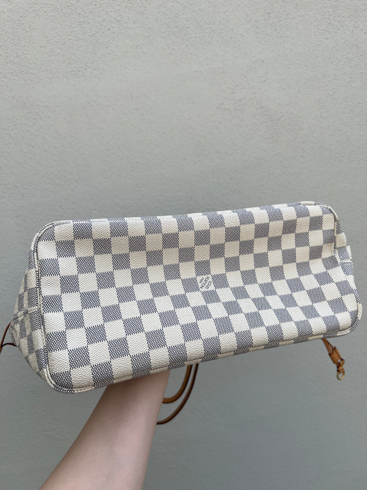 Pre-loved Louis Vuitton Neverfull Leather Tote MM Damier 2012