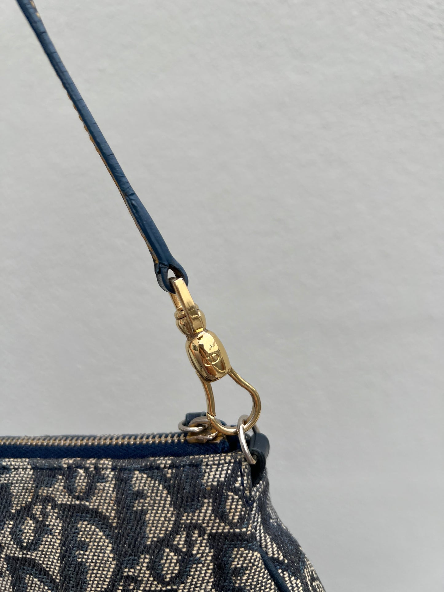 Pre-loved Dior Vintage Monogram Oblique Canvas Mini Saddle Bag
