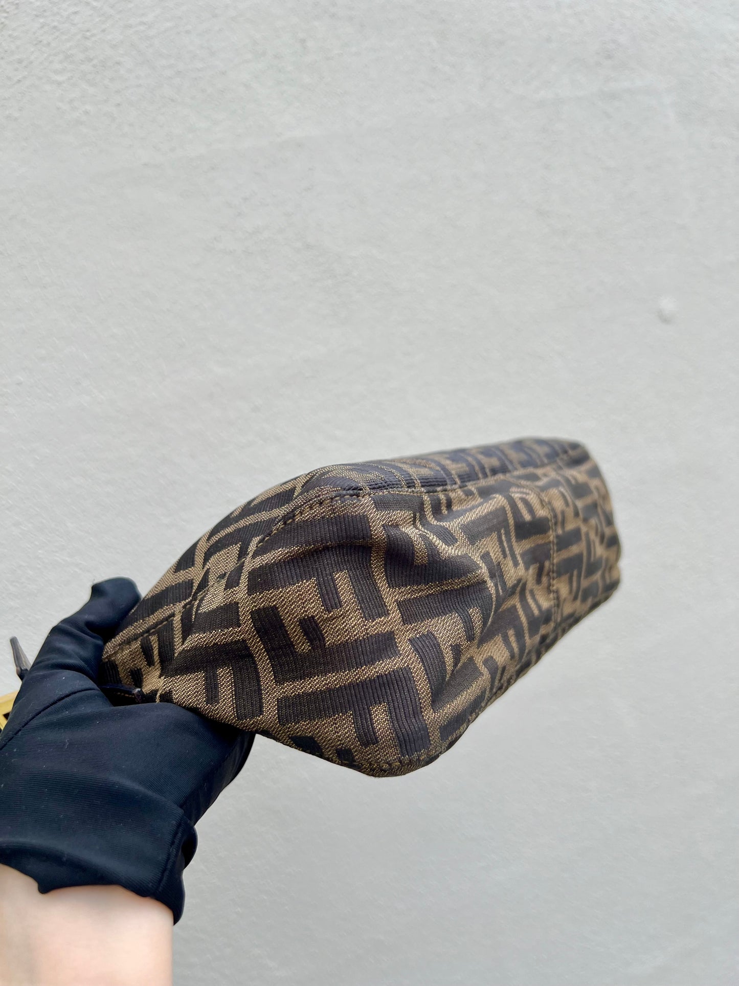 Pre-loved Fendi Zucca FF Mamma Forever Baguette Flap