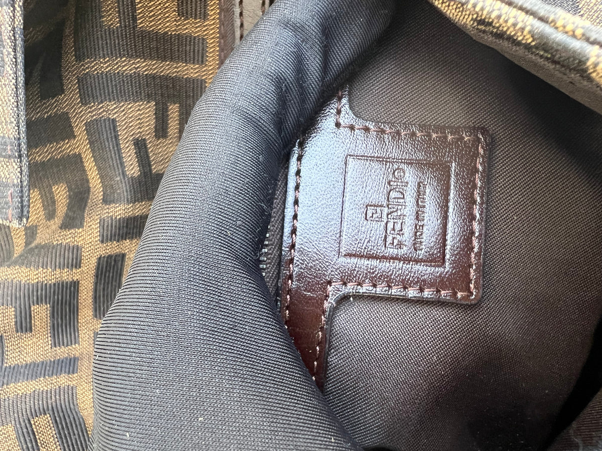 Pre-loved Fendi Vintage Zucca Baguette Handbag
