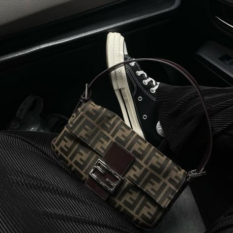 Pre-loved Fendi Vintage Zucca Baguette Handbag