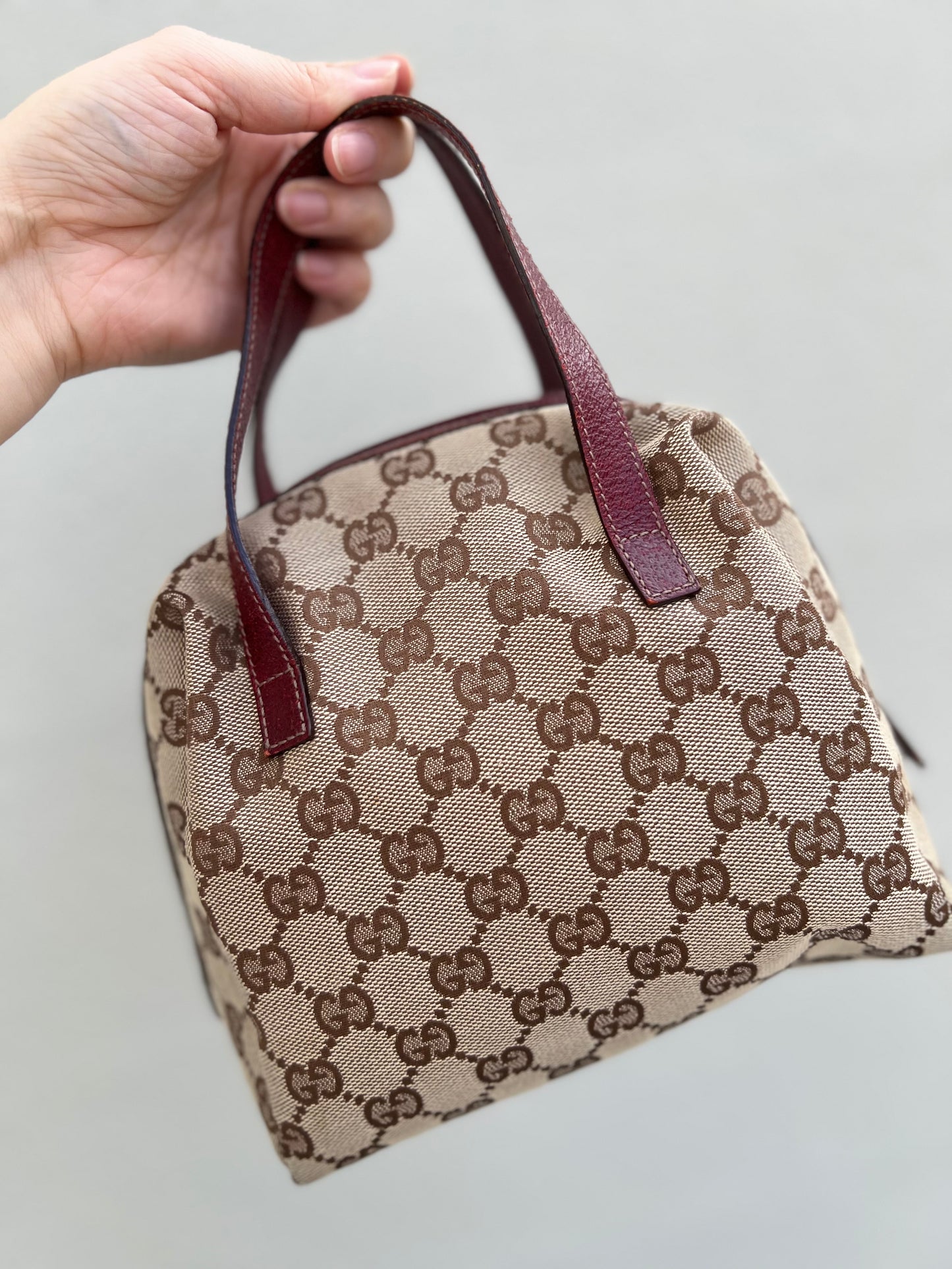 Pre-loved Gucci Y2K GG Canvas Balthus Tofu Bag handbag