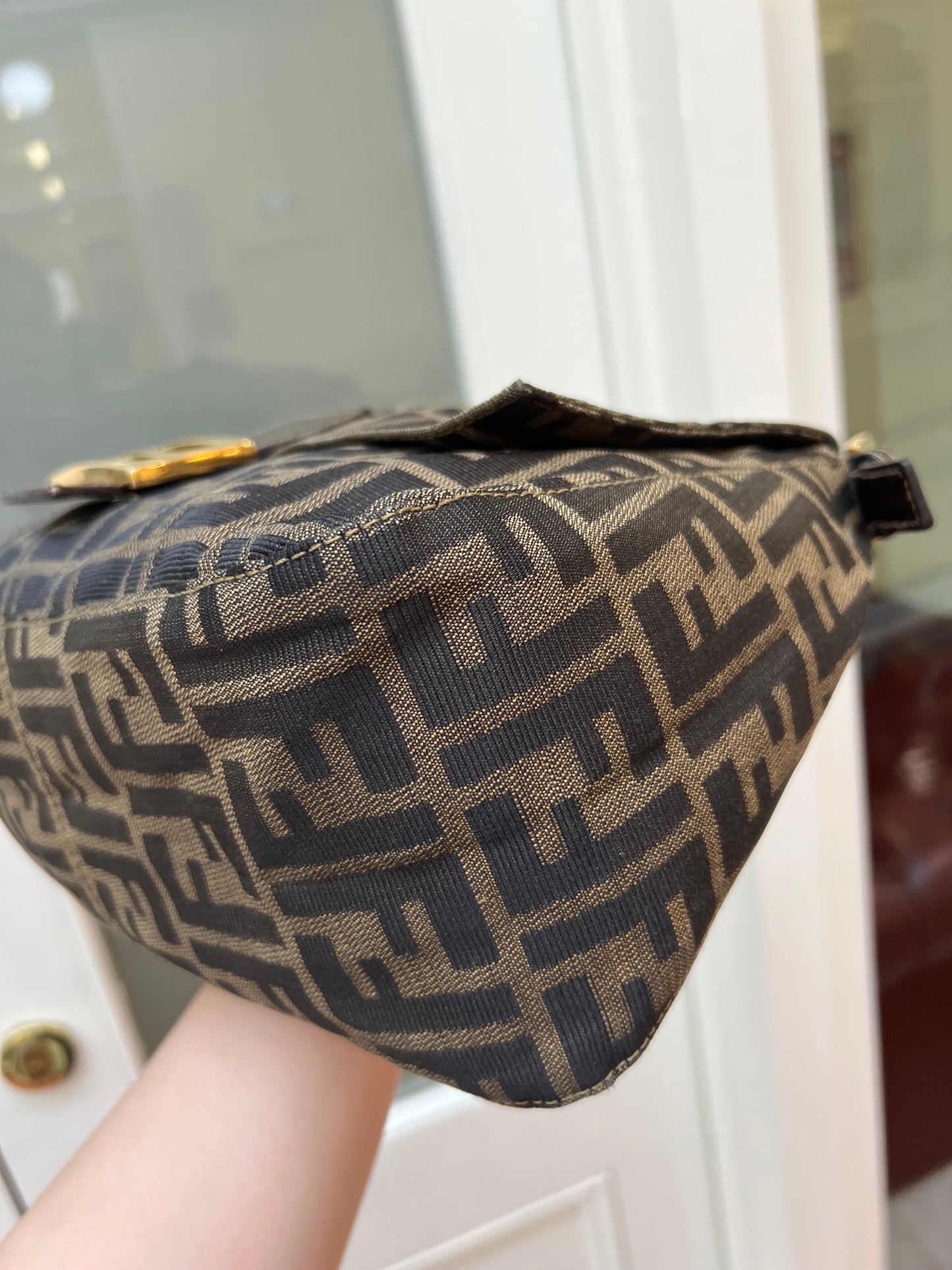 Pre-loved Fendi Vintage Zucca Mamma Handbag