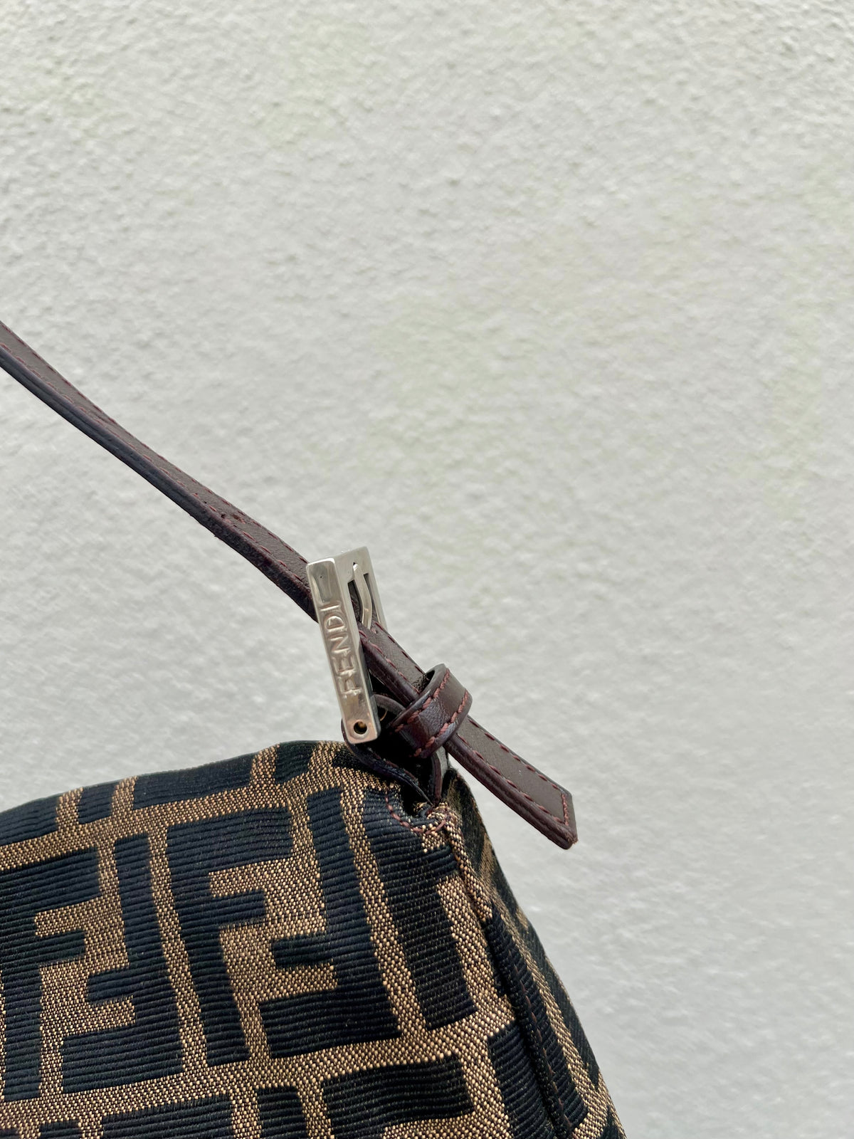Pre-loved Fendi Vintage Zucca Baguette Handbag