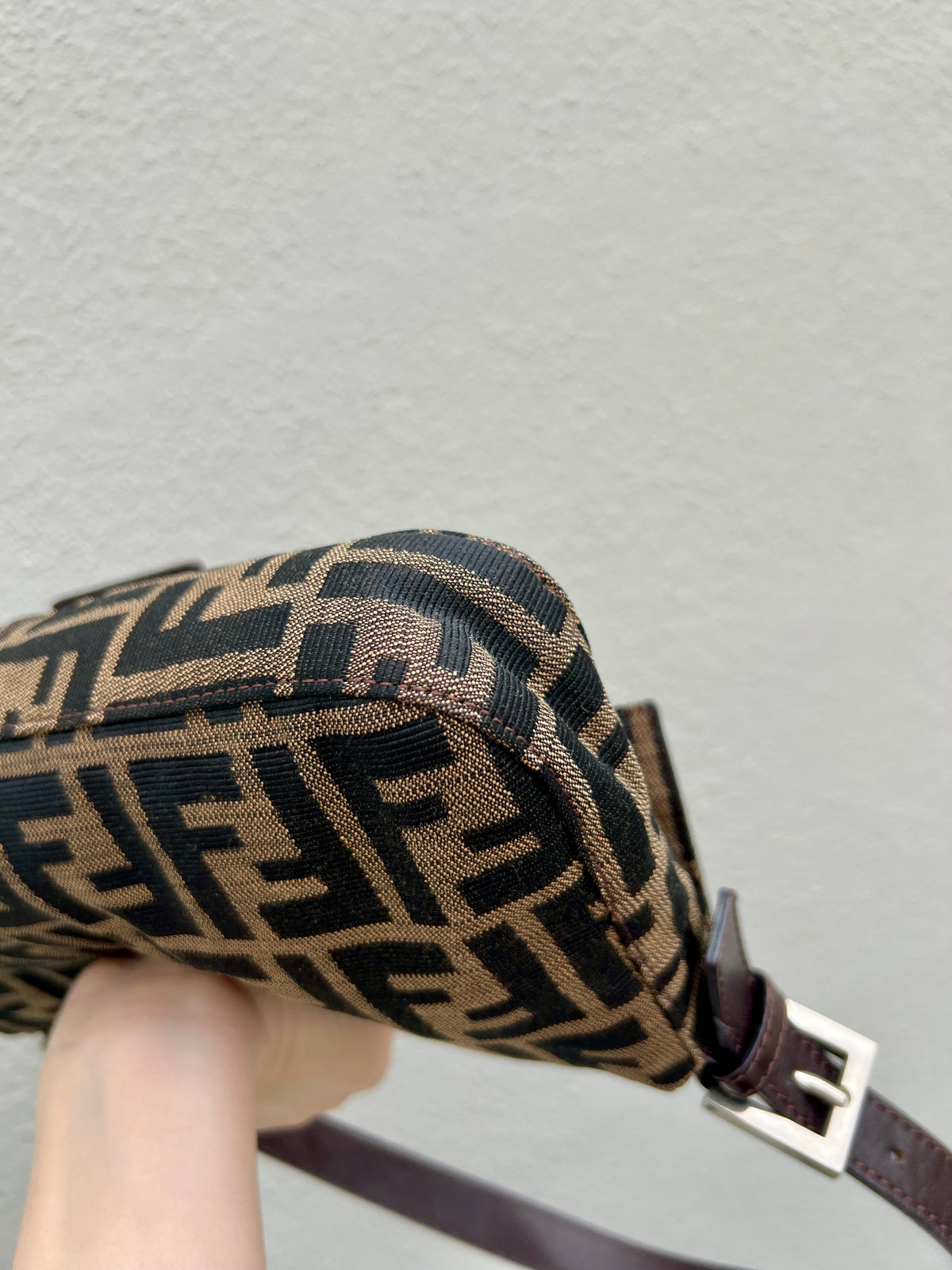 Pre-loved Fendi Vintage Zucca Baguette Handbag