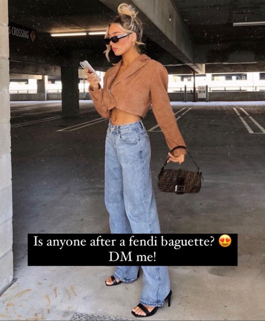 Pre-loved Fendi Vintage Zucca Baguette Handbag