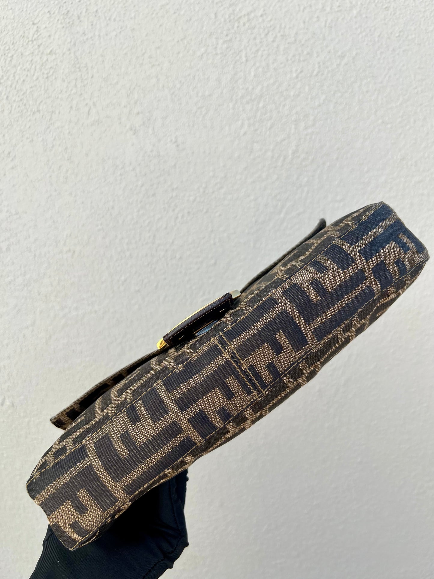 Pre-loved Fendi Vintage Zucca Baguette Handbag