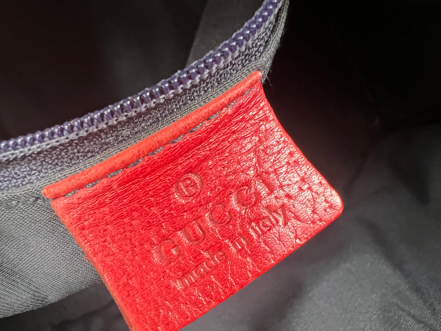Pre-loved GG Canvas Abbey Boston Bag Red