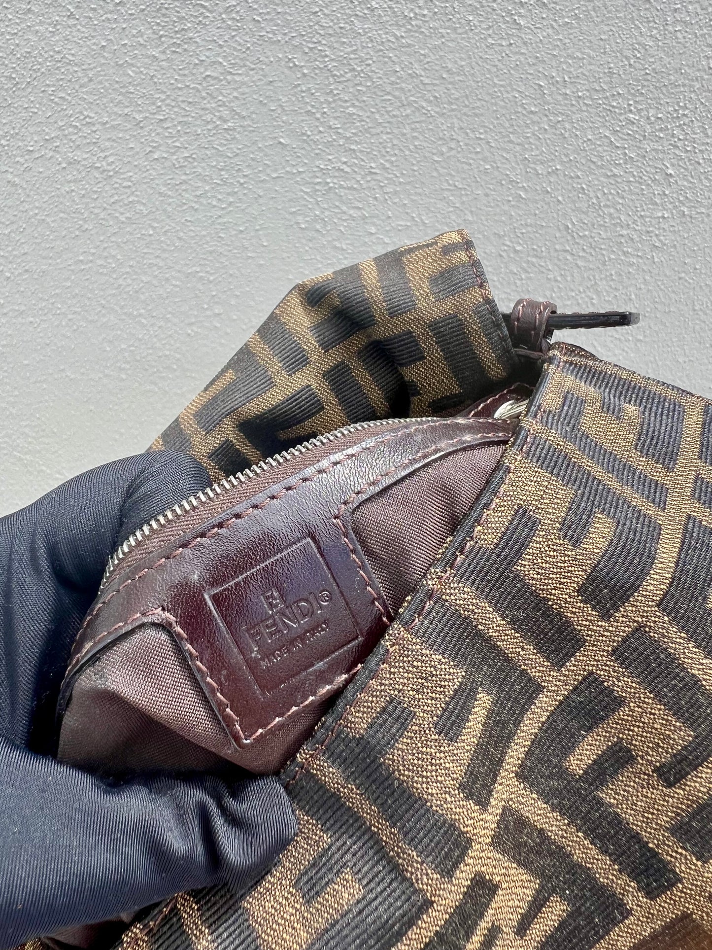 Pre-loved Fendi Vintage Zucca Mamma Handbag