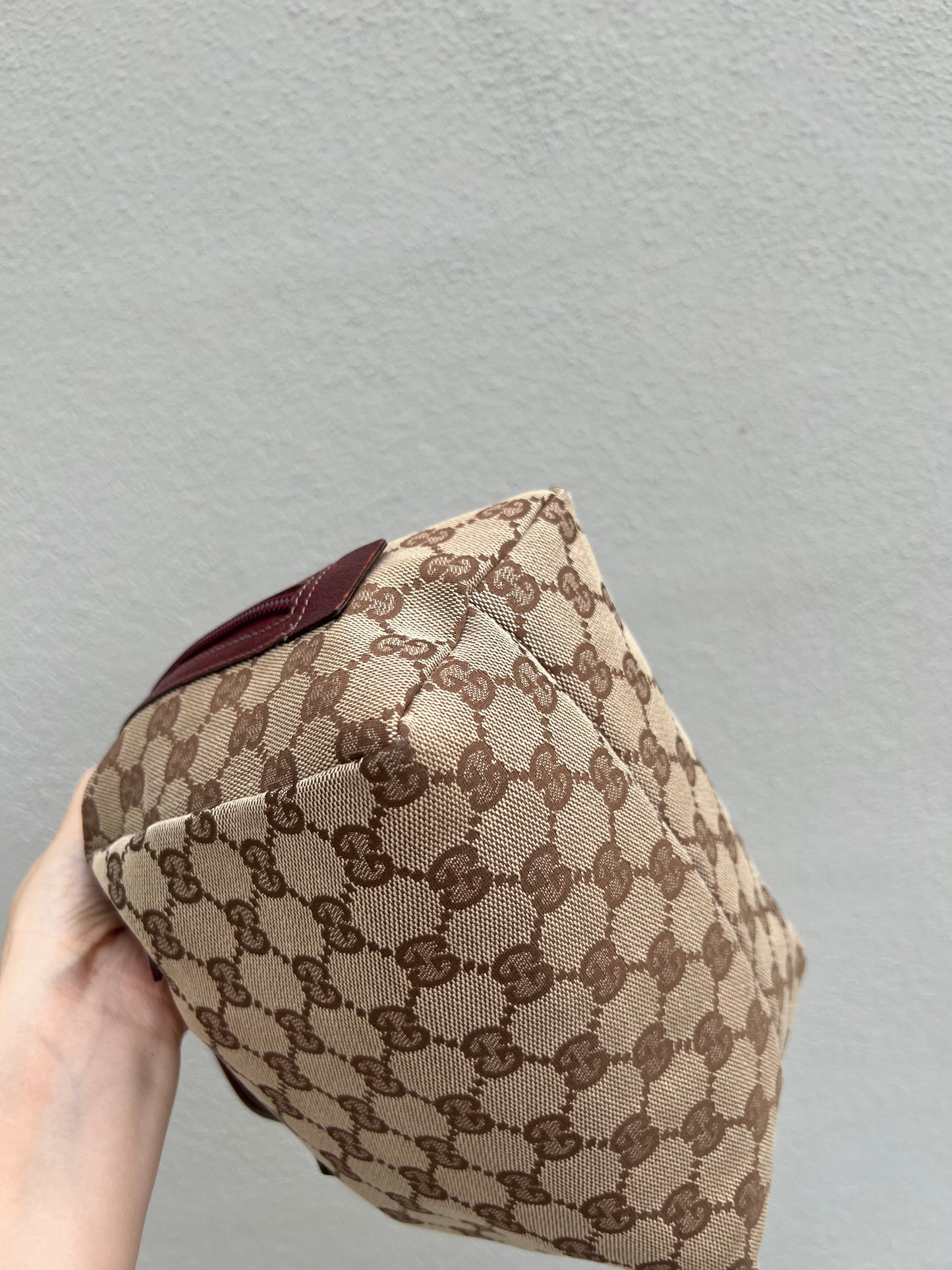 Pre-loved Gucci Y2K GG Canvas Balthus Tofu Bag handbag