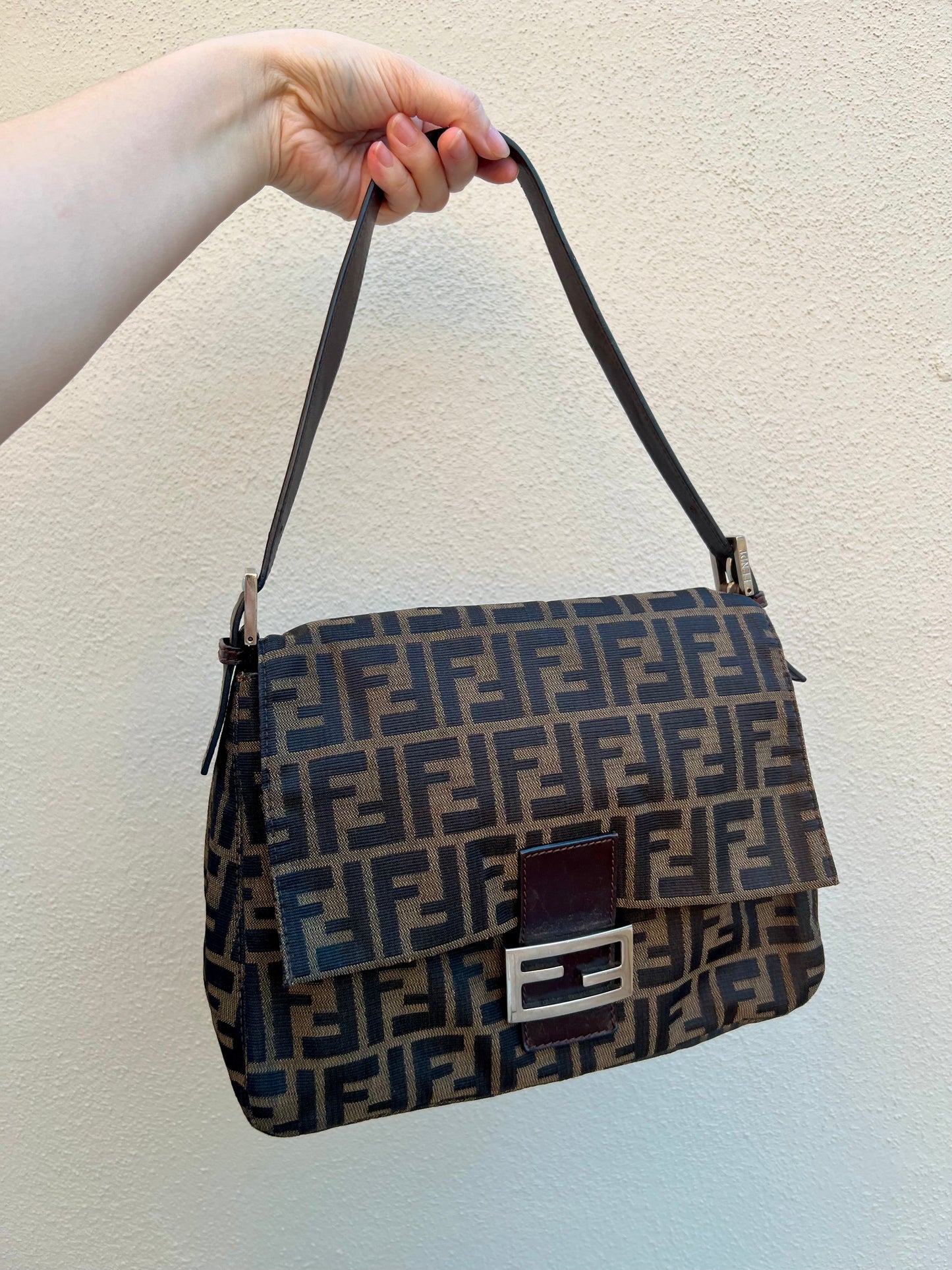 Pre-loved Fendi Vintage Zucca Mamma Handbag