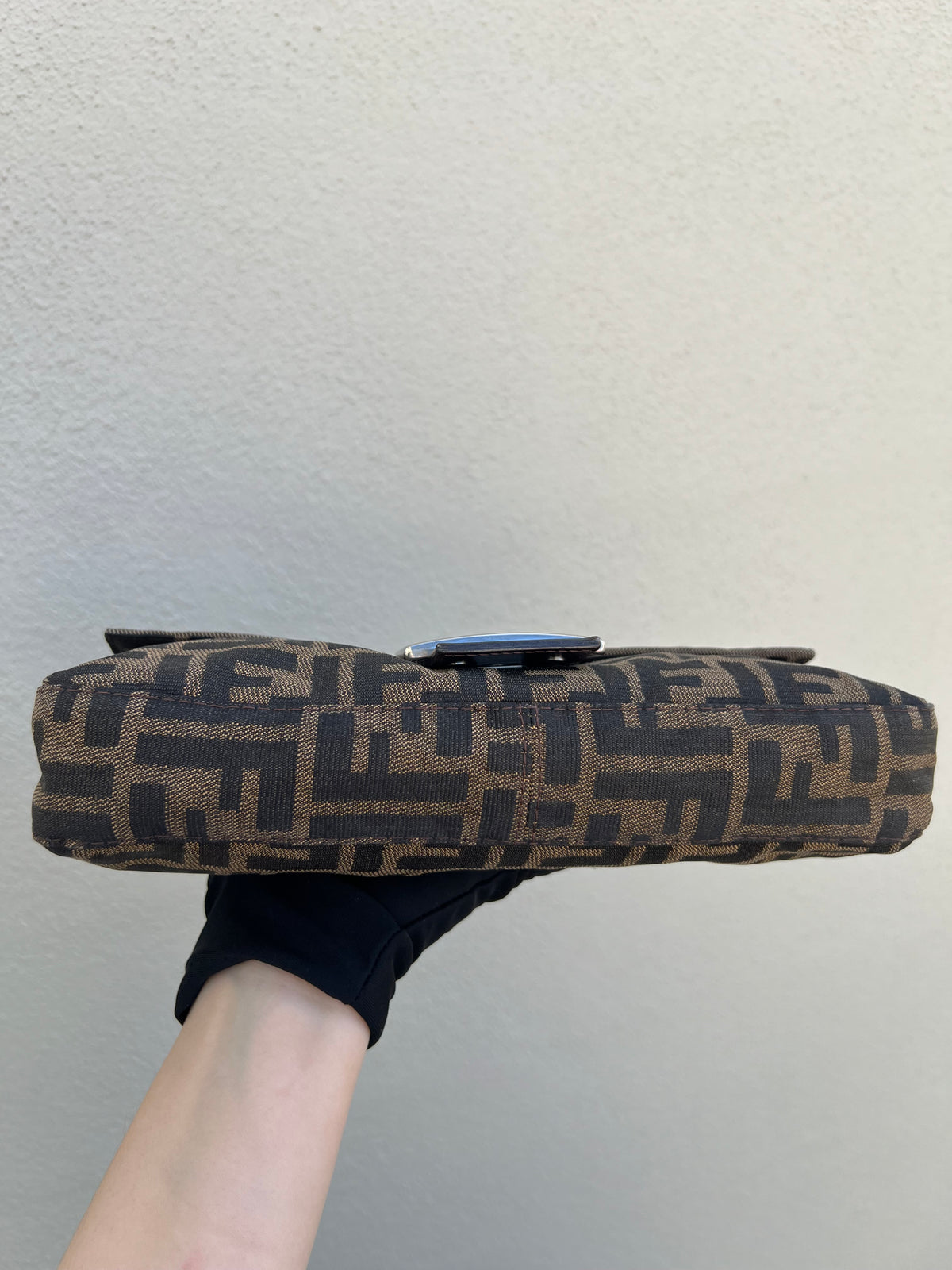 Pre-loved Fendi Vintage Zucca Baguette Handbag
