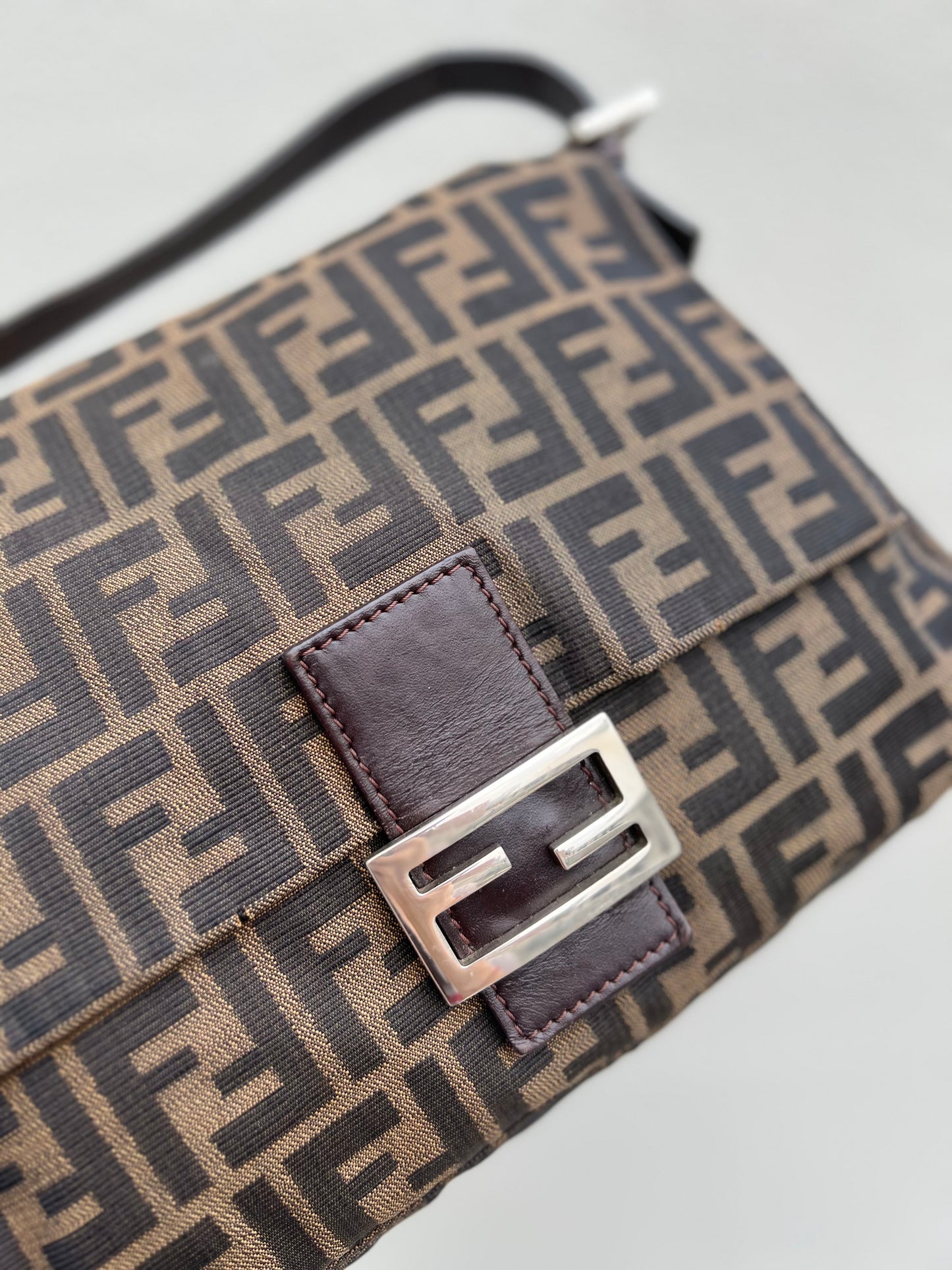 Pre-loved Fendi Vintage Zucca Mamma Handbag
