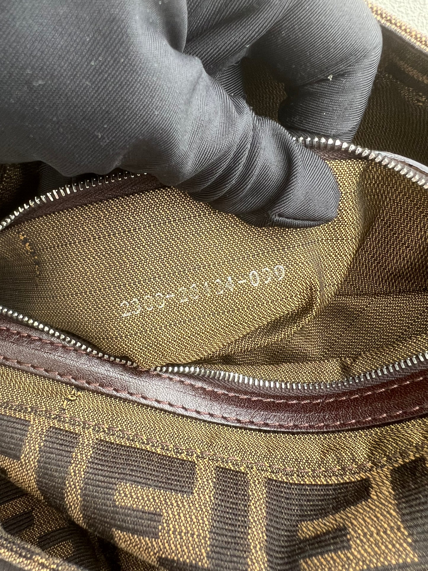 Pre-loved Fendi Vintage Zucca Baguette Handbag