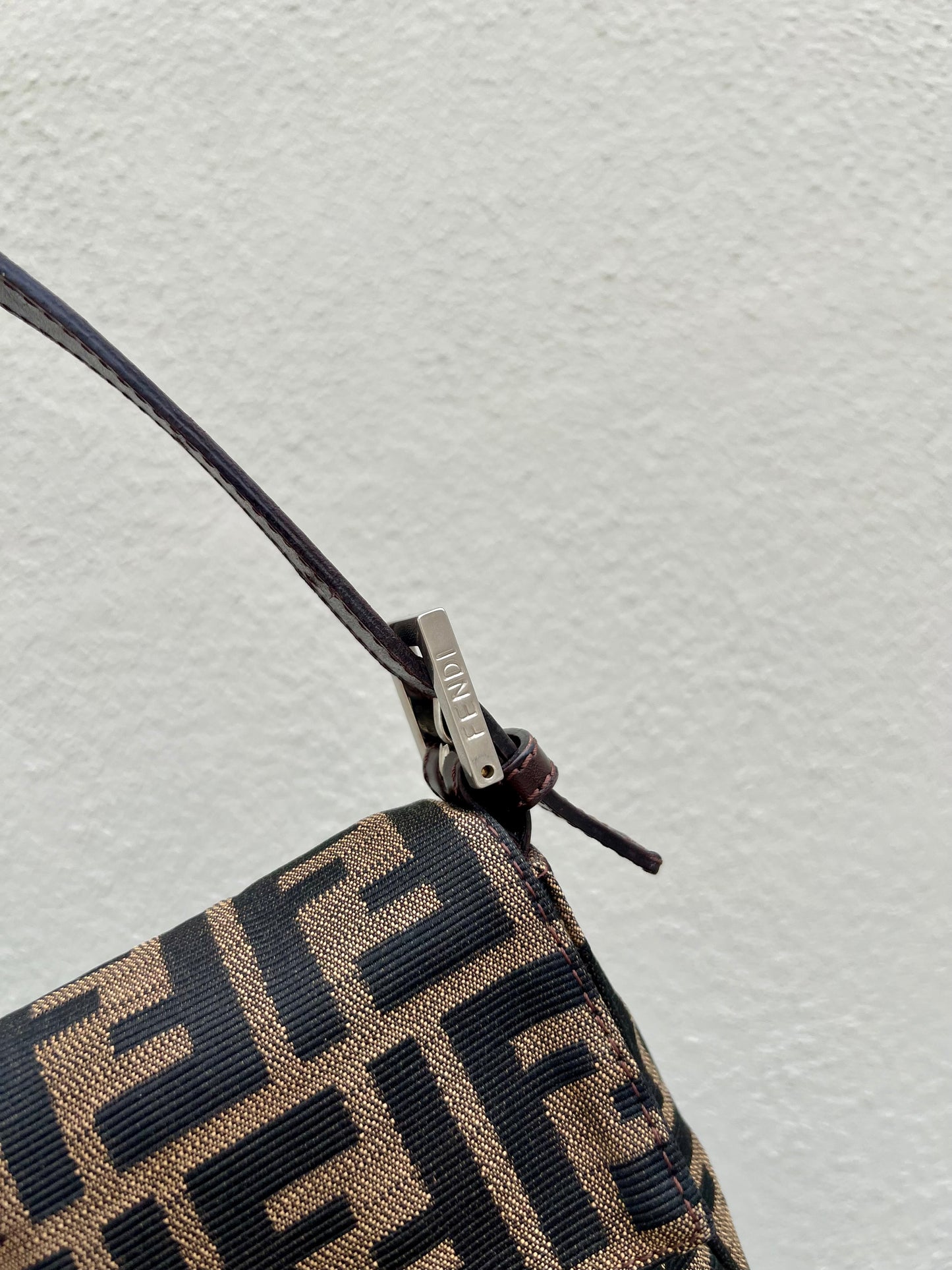 Pre-loved Fendi Vintage Zucca Baguette Handbag