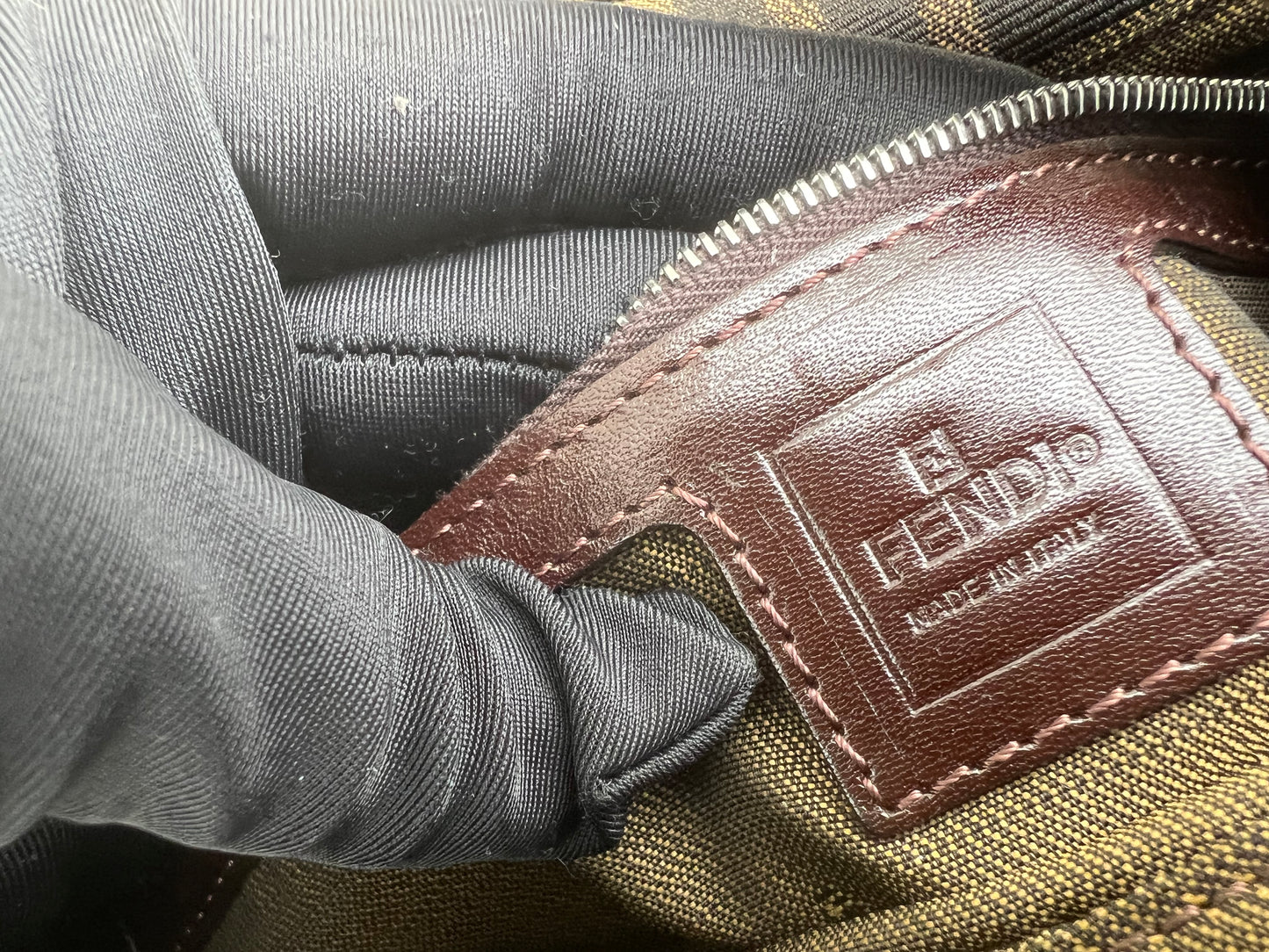 Pre-loved Fendi Vintage Zucca Baguette Handbag