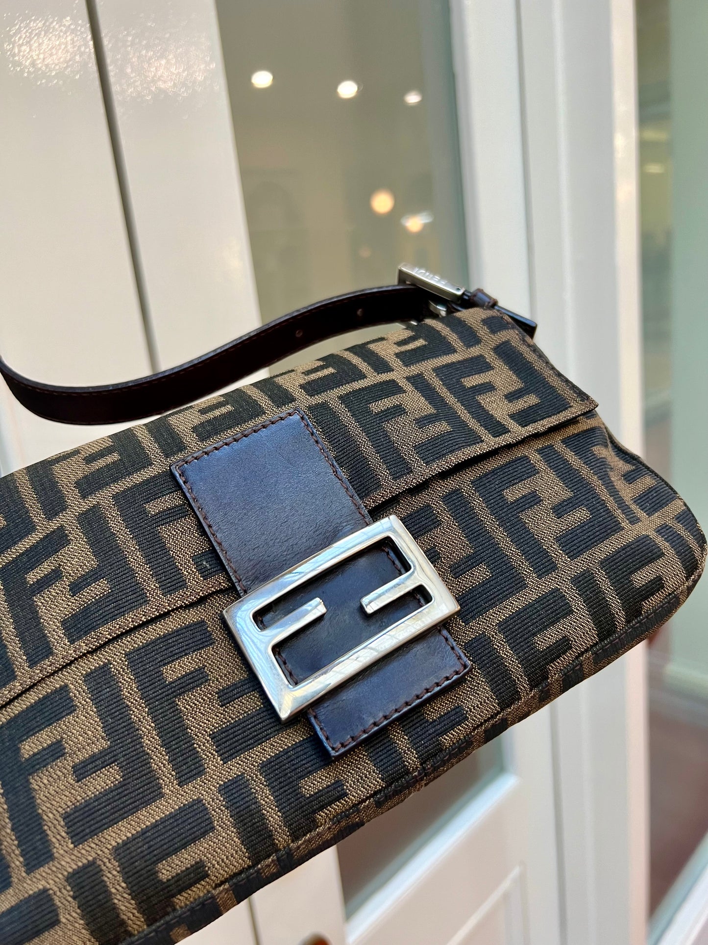 Pre-loved Fendi Vintage Zucca Baguette Handbag 1