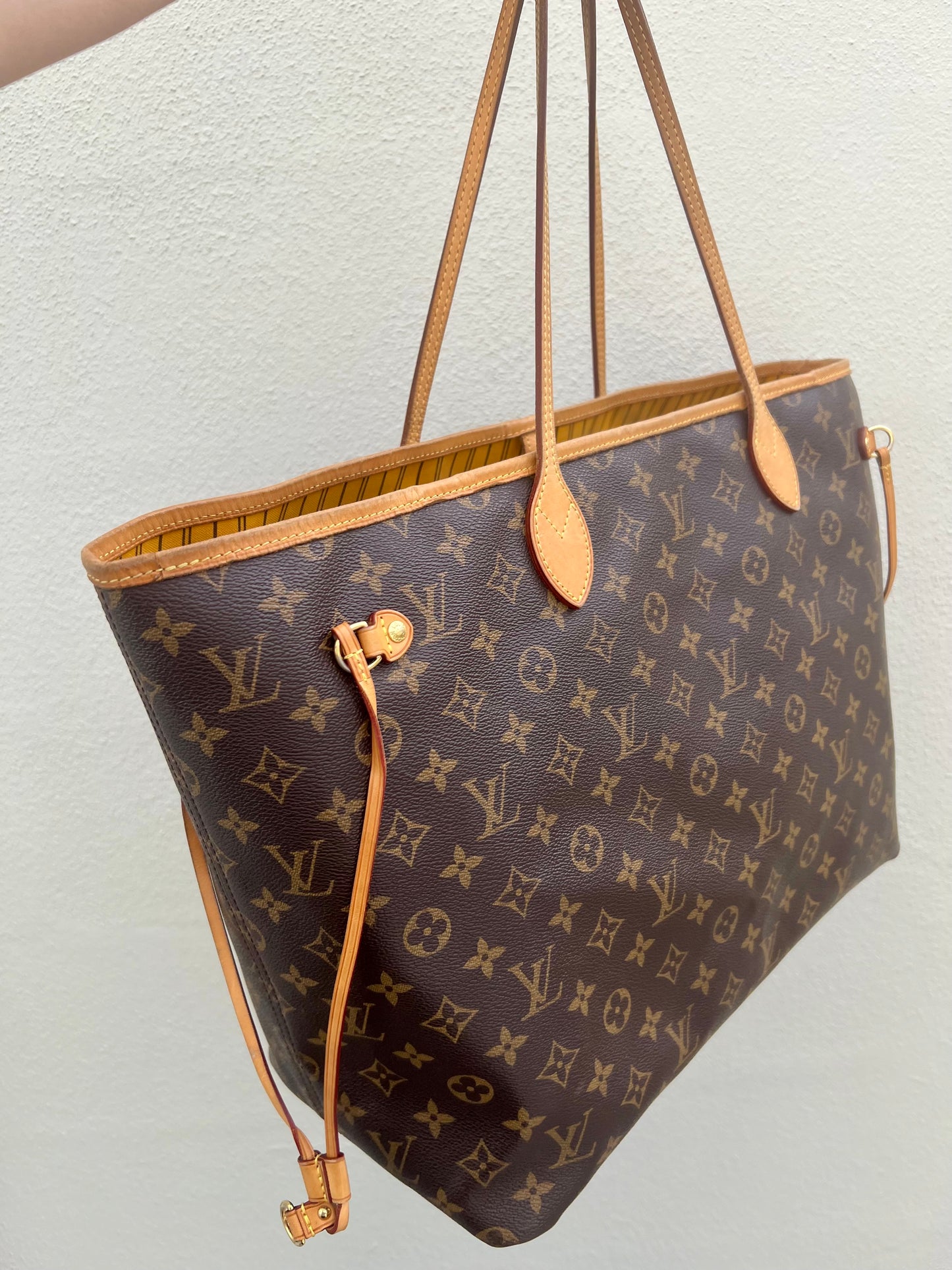 Pre-loved Louis Vuitton Neverfull Leather Tote GM Monogram 2013