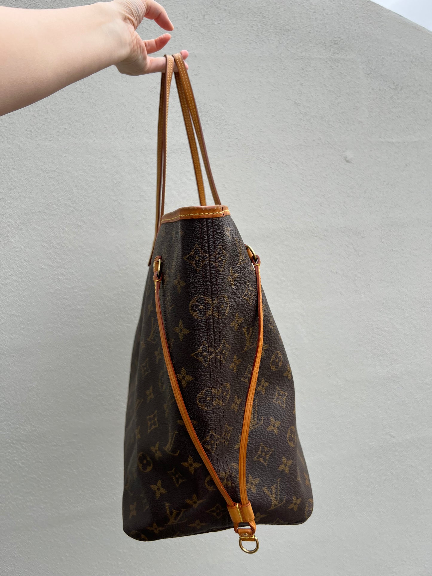 Pre-loved Louis Vuitton Neverfull Leather Tote GM Monogram 2008