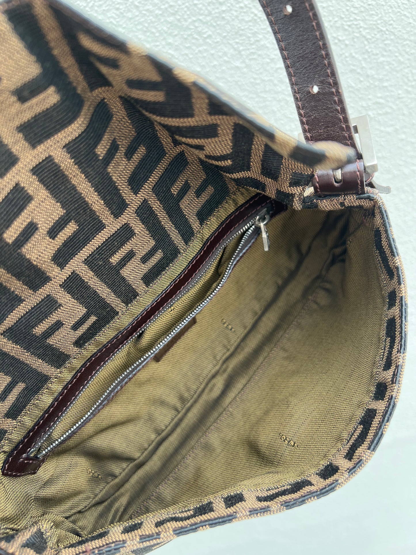 Pre-loved Fendi Vintage Zucca Baguette Handbag