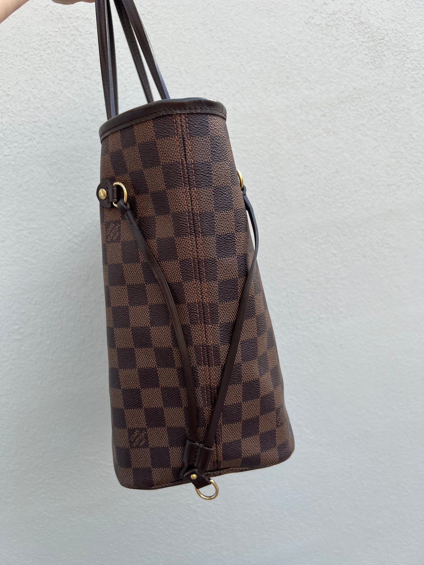 Pre-loved Louis Vuitton Neverfull MM Damier Ebene Tote Bag 2010