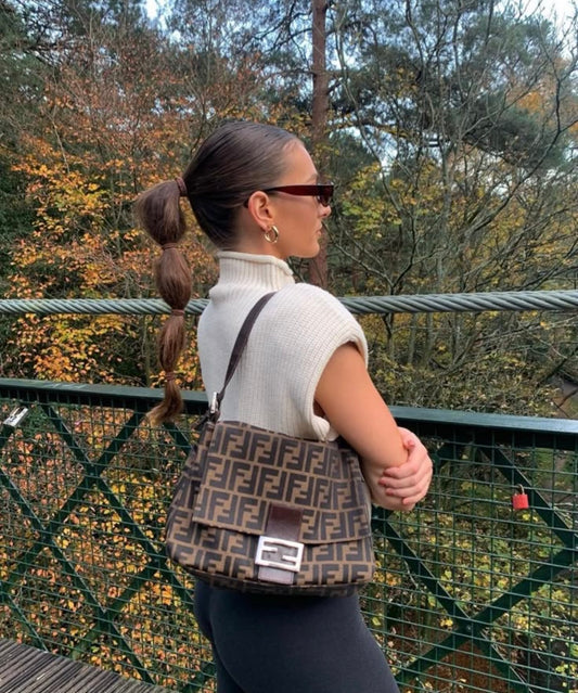 Pre-loved Fendi Vintage Zucca Mamma Handbag