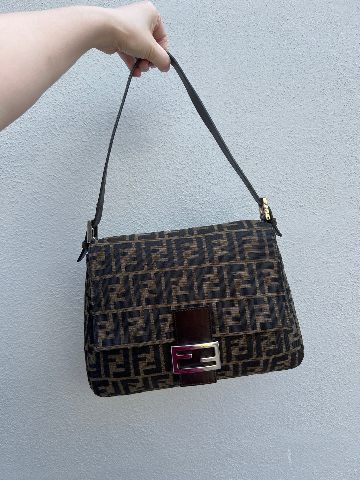 Pre-loved Fendi Vintage Zucca Mamma Handbag