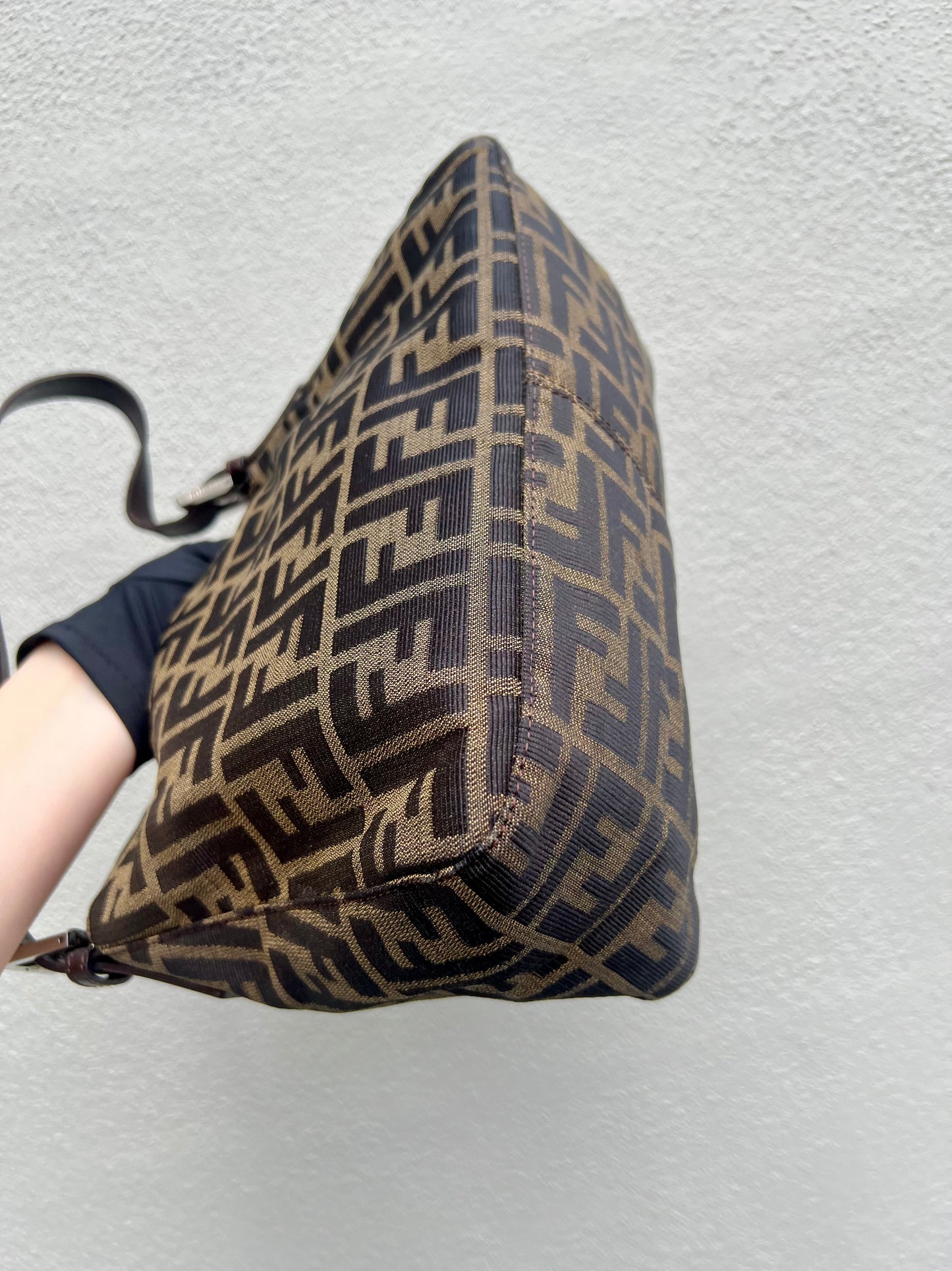 Pre-loved Fendi Vintage Zucca Mamma Handbag