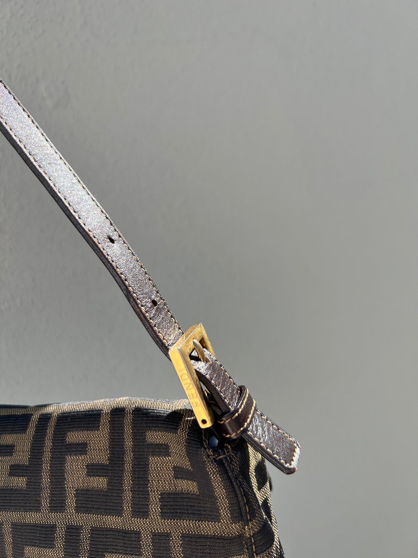 Pre-loved Fendi Vintage Zucca Baguette Handbag