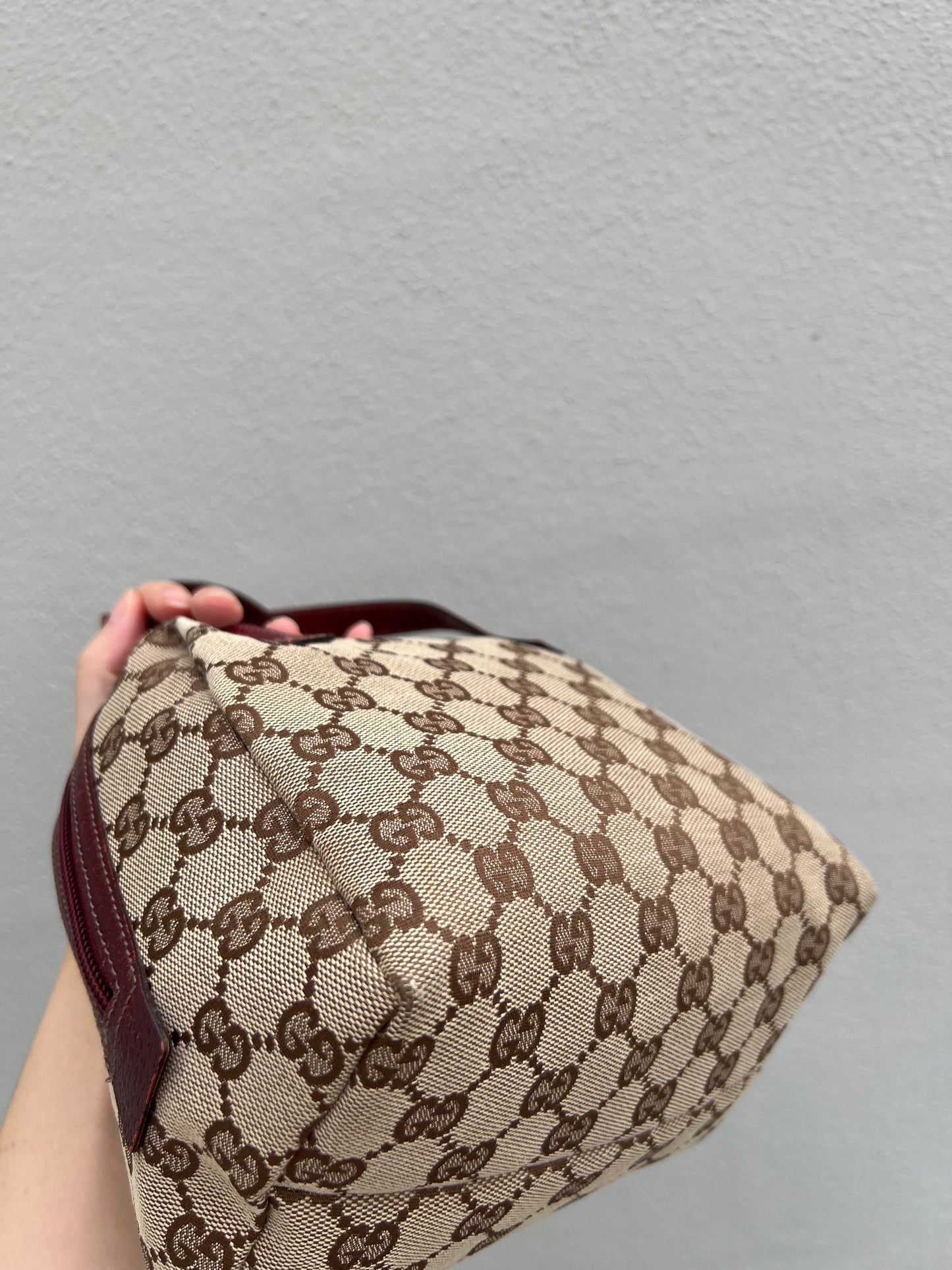 Pre-loved Gucci Y2K GG Canvas Balthus Tofu Bag handbag