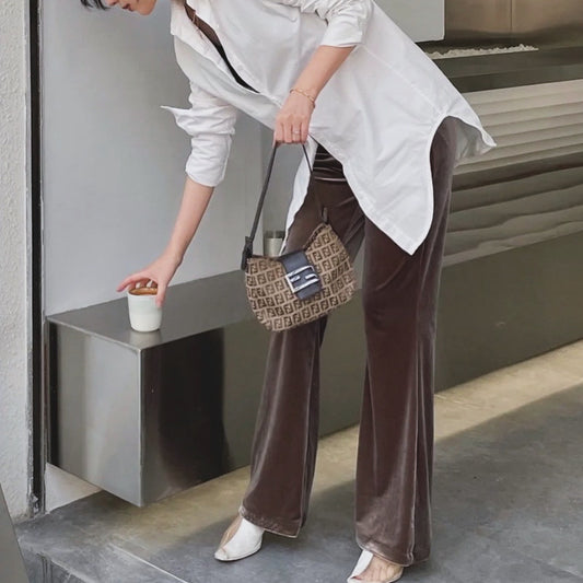 Pre-loved Vintage Fendi Mini Zucchino Hobo Croissant Bag Brown