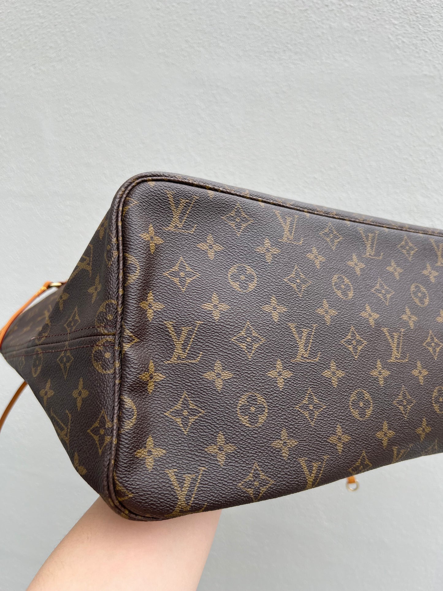 Pre-loved Louis Vuitton Neverfull Leather Tote GM Monogram 2008