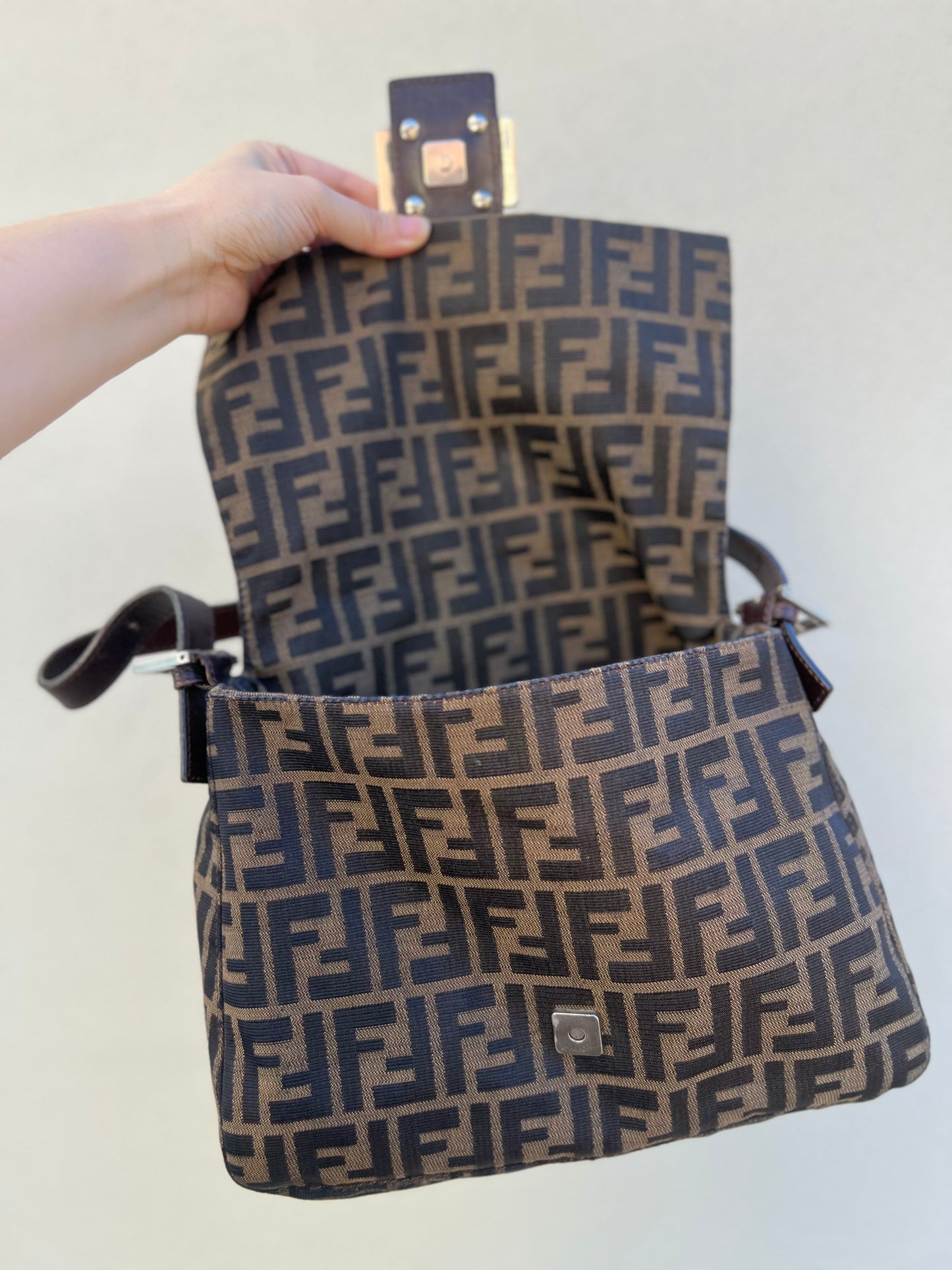 Pre-loved Fendi Vintage Zucca Mamma Handbag